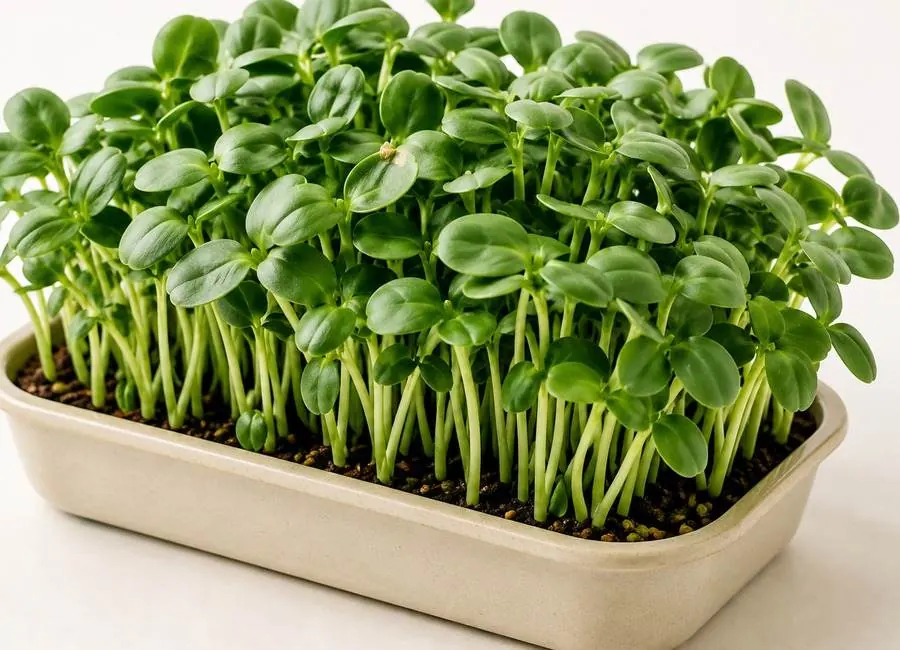 Fresh broccoli microgreens