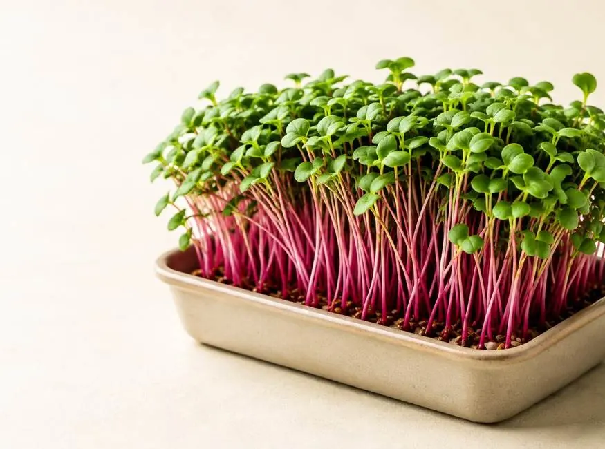 Fresh radish microgreens